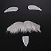 LUOEM Three-Piece Novelty Halloween Costumes Self Adhesive Fake Eyebrows Beard Moustache Goatee Kit Facial Hair Cosplay Props Disguise Decoration for Masquerade Costume Party (Grey)