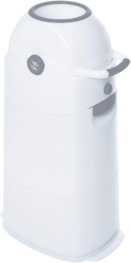 Diaper Champ Odour-Proof Nappy Bin Medium Silver for Standard Rubbish Bags