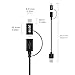 Type C/Micro USB 2-in-1 Duo Cable (3.3 ft), JOTO Micro Type-C Duo Cable with Type C Convert Adapter, Charging Data Sync Cable for Both Micro USB Devices and Type-C Devices (Black)
