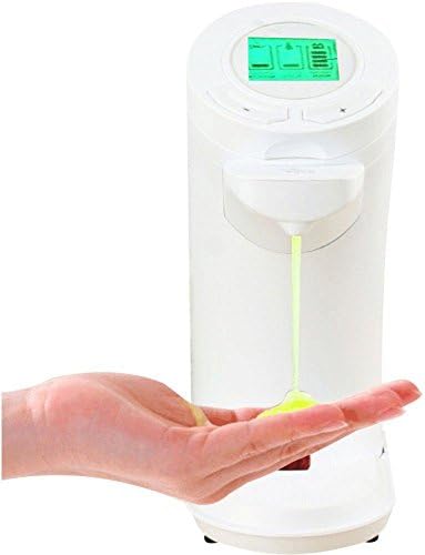 POLEND Automatic Soap Dispenser Touchless - Dish Soap Dispenser with LCD Display and Holder - Perfect for the Kitchen,Bathroom,Office,Work and Garage（8oz） (White)