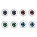 WINOMO 8PCS Hollow Eyeball Mask Halloween Horror Props Costume Plastic Eyeballs for Halloween