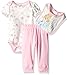 Disney Baby Girls' 3 Pack Cinderella Bodysuit, Pant, and Bib Set