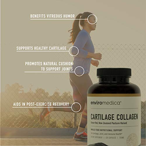 Enviromedica Tracheal Cartilage Collagen Supplement Capsules of Undenatured Type II Bovine Collagen Protein sourced from Grass Fed New Zealand Beef (120ct)