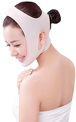 Luismia New Version Anti-aging Wrinkle Free Beauty V-Line Chin Neck Facial Skin Lift Up Belt Mask ( Flesh Color )