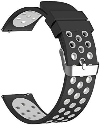 For Gear S3 Band, SUKEQ Soft Silicone Breathable Sport Replacement Strap with Air Holes, Adjustable 22mm Wristband Bracelet Accessory Watch Bands for Samsung Gear S3 Frontier/Classic (gray)