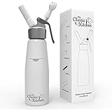 The Classic Kitchen Whipped Cream Dispenser - Heavy Duty Aluminum Canister - for Baking and Beverages - Comes with 3 Decorative Tips - Gift for Mom, Dad, Cooking Enthusiast - 500ml