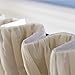 NICETOWN 2 Layers Drape Mix & Match Elegance Home Decor Window Treatment Drape Biscotti Beige Crinkled Voile and Blackout Curtain Panel with Free Tie-Backs (1 Piece 2-Layer Panel, 84 inches Long)