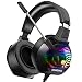 ONIKUMA PS4 Headset Xbox One Headset with Mic, Gaming Headset for PS4, Xbox One, PC, Over Ear Noise-Canceling Gaming Headphones with 7.1 Surround Sound& RGB LED Light for Mac, Laptop, Nintendo Switch primary