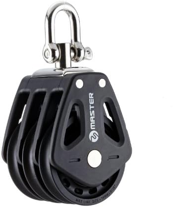Master50mm Triple/Swivel Shackle Plain Bearing Sailboat Block