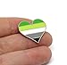 Aromantic Pride Pin Flag LGBTQ Gay Heart ARO Community Lapel Pin