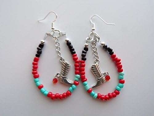 Long Native Inspired Cowboy Boot Hoops