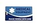 Medical Equipment ID Identification Luggage Tag | Blue | Medical Alert | Carry-On Respiratory Devices | Travel Supplies | Bag Tag | Luggage Gift