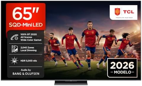 65C8L 65 Pulgadas SQD-Mini LED 4K HDR10+ Smart TV, 5.000 Nits