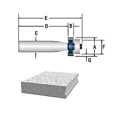 Bosch 85653M 1/16-Inch Depth 1/2-Inch Cut Face