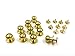 10-Pack 9mm Sam Browne Solid Brass Button Studs, Leather Craft Belt Chicago Screw Solid Brass Nail Stud Wallet DIY (9mm)