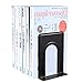 2 Pairs /4 Pieces Metal Bookends, Sturdy and Nonskid, Heavy Duty Metal Book Ends Supports for Books, DVDs, Magazines, Great for Office, Home, School, Dorm, Black, 8.2 x 5.2 x 6.5 inch