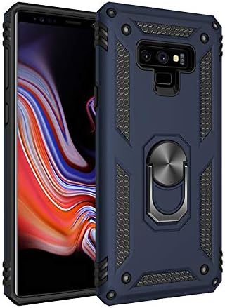 Yipmai Compatible for Samsung Galaxy Note 9 Case with Kickstand Ring, Reinforced TPU Bumper, 360 Degree Protection (Blue)