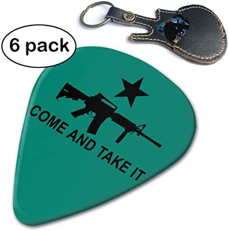 AR-15 Come And Take It 351 Shape Classic Picks (6 Pack) For Electric Guitar, Acoustic Guitar, Mandolin And Bass