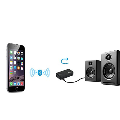 Smof Bluetooth 4.1 Receiver A2DP Multipoint Connection Wireless Audio Adapter/Bluetooth Hands-Free Car Kit with Built-in Mic&3.5mm Aux Port for Home Stereo Sound System