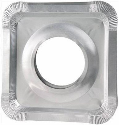 Gas Burner Covers for stove guard, Square , Aluminum Foil, Universal Size, Disposable Bib Liners,(8 pack)