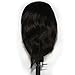 HAIREALM 18'' 100% Human Hair Cosmetology Mannequin Head for Hair Styling Training Head Manikin Doll Head (Table Clamp Stand Included) HA0212P