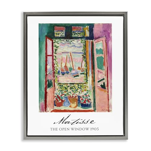 Stupell Industries The Open Window Matisse Brown Framed Floater Canvas Wall Art…