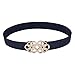 Women's Elastic Cinch Belt Stretch Waist Band Clasp Buckle XL T010410-5