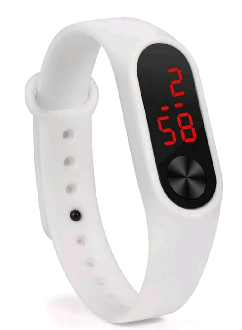 white colour digital watch