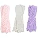 juDanzy 3 Pairs of Girls Baby Leg Warmers for Newborn, Infant, Toddler, Child (Newborn, Cream Lavender & Pink Rouched)