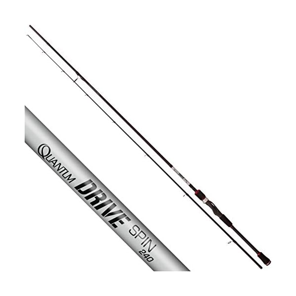 Quantum Premium Spinnrute Drive Spin Angelrute Spinnfischen Allround Raubfisch-Angeln, Schwarz-Silber, 2,40 m