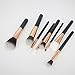 BeautyKate 8pcs Makeup Brushes Set Cosmetic Blusher Eye Shadow Brush Set Kit (Black Rose Gold)