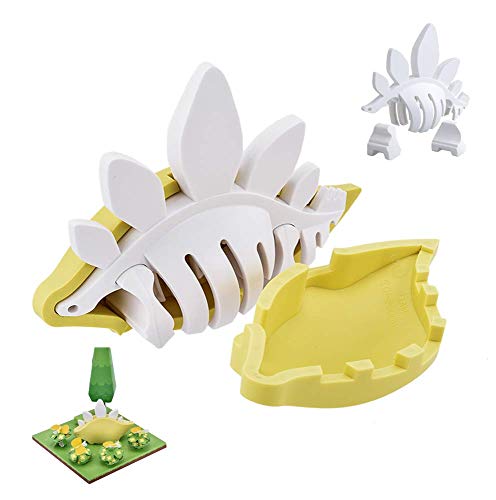 HALFTOYS Magnetic 3-D Puzzle Dinosaur Figures Toy Set for Kids & Family- Stego -Problem Solving Skills Development Easy to Learn and Play
