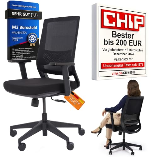 VALKENSTOL M2 Bürostuhl Ergonomisch TESTSIEGER - Büro & Home Office Chair