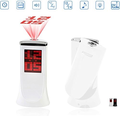 Projection Clock 180 Degree Rotation Snooze Digital Electronic Table Watch Desk Alarm Clock With Time Projection