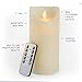 Gideon 7 Inch Flameless LED Candle - Real Wax & Real Flickering Candle Motion - with Remote On/Off - Vanilla Scented, Ivory