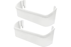 M Motico 2 PACK UPGRADE 240323001 Refrigerator Door Bin Shelf Fit for Frigidaire Door Shelf Replacement Parts FFHS2611LBPA FFHS2611LWMA FGHS2655PF5A FGHS2631PF2, Fit Bottom Bin-NOT Fit Freezer Door