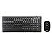 Soundance Wireless Keyboard Mouse Combo: 2.4G Portable Full Size Compact Computer Keyboard, Quiet Silent Mouse, USB Rechargeable Battery Compatible with Apple Mac iSO Windows 10/7/XP Android R1 Black