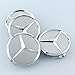 ZZHF1 Wheel Center Caps For Mercedes Benz 75mm - Raised Star Wheel Rim Insert Caps (4Pcs) (Silver)