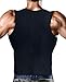 IFLOVE Men's Hot Sweat Body Shaper Sauna Slimming Vest Weight Loss Waist Trainer Workout Tank Top Shapewear Neoprene Compression Thermal Shirt (Zipper Black, XX-Large)