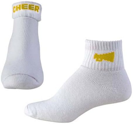 Pizzazz Performance Wear 8000 -GOL -L 8000 Flip Down Cheer Sock - Gold - Large