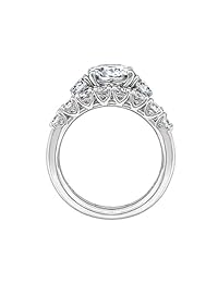 Conjunto de anillos bañados en platino con 3 circonitas de Swarovski