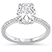 Sterling Silver Oval Cut Cubic Zirconia Engagement Ring Sizes 6