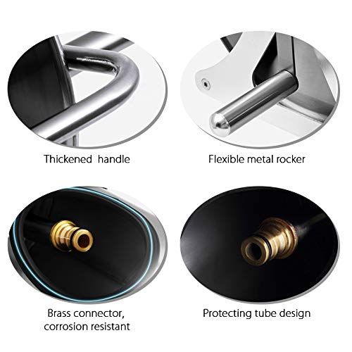 WINGOFFLY Stainless Steel Hose Reel Water Hose Holder & Storage Holds 147-Feet of 5/8-Inch Hose with Hose Connectors Accessories(Style A) - Thumbnail 3