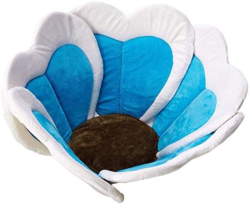 FuliMall Baby Bath Support Lounger, Flower Cute Foldable Plush Bath Mat Cushion for Newborn Christening Birthday Party Gift, Baby Sink Bathing