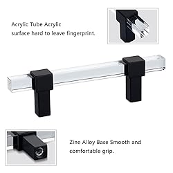 Peaha 10 Pack Black Cabinet Pulls Acrylic Drawer