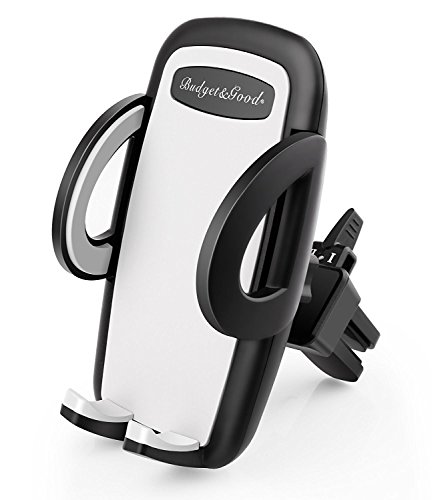 Budget&Good Universal Cell Phone Car Vent Mount Cradle Holder Compatible with iphone SE 7 7 Plus 6s 6 Plus 6 5s 5 4s 4 Nexus Sony Nokia and More (Black)