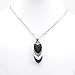 Ace pride pendant necklace, chainmaille scales pendant; black, gray, white, purple