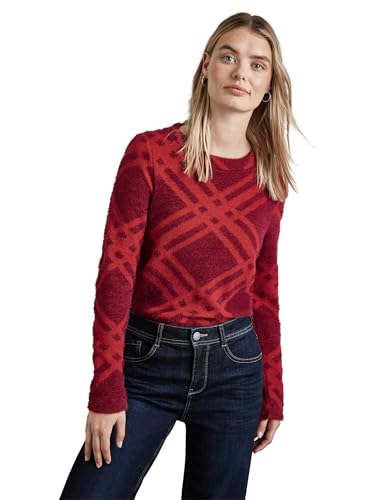 Street One A322234 Morbida Maglietta a Maniche Lunghe, Rosso bietola, 42 Donna