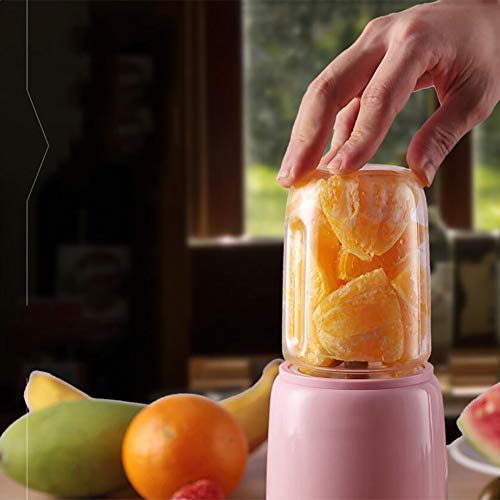 Click Here to See More Images Lovehouse Blender Mini Juicer Portable,Fruit Juice Mixer Smoothie Maker Blender Cup Personal Juicer Blender Portable Mixing Machine-pink