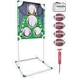 GoSports Red Zone Challenge Football Toss Game - Includes Target, 4 Footballs, Scoreboard and Case